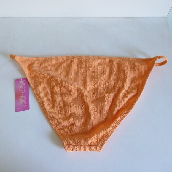 NWT Ninety Nine Degrees orange ribbed swim bikini bottoms size XL - Picture 2 of 3